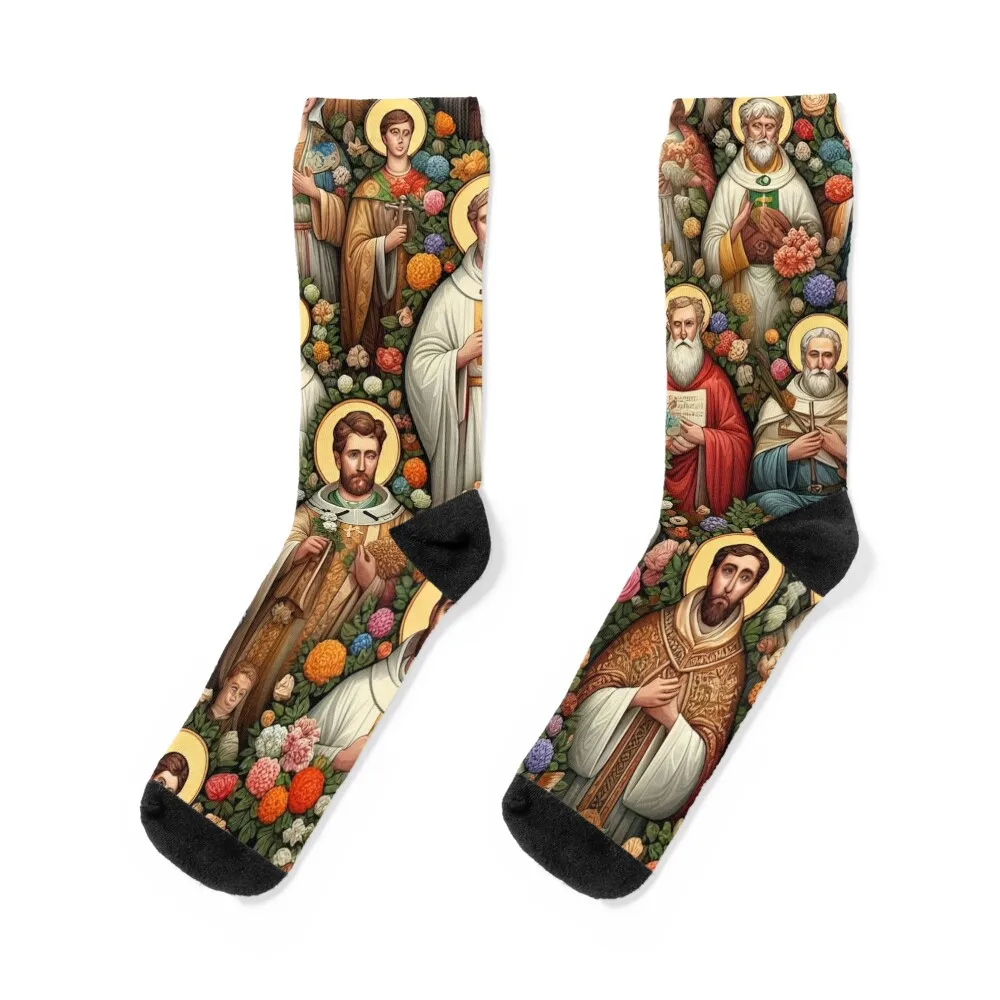 

Saints, Jesus, Christian Socks christmas gifts Stockings man christmas stocking Crossfit Socks Men Women's