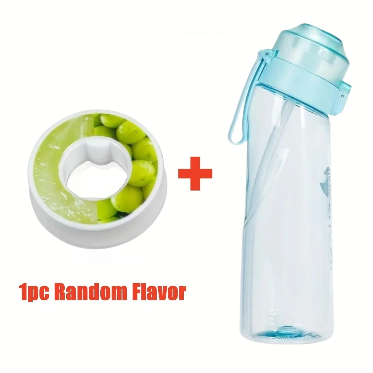 650ml/22oz Sportwasserflasche mit 7 Fruchtgeschmack-Pods, tragbare Fitnessflaschen für Outdoor-Aktivitäten, auslaufsicherer Trinkbecher