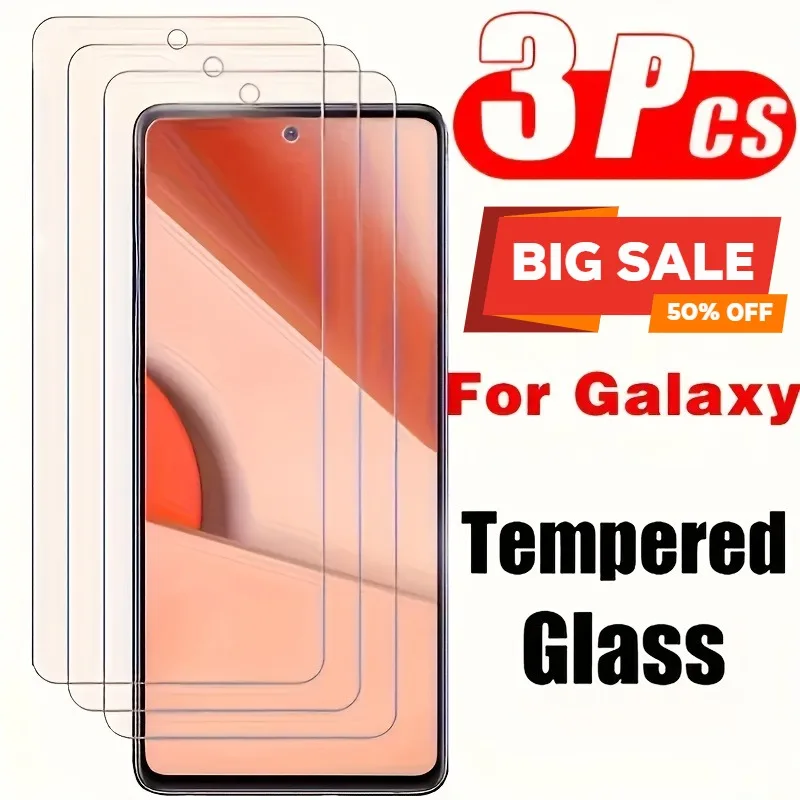 

3 шт. закаленное стекло для Samsung Galaxy S25 Ultra S25 Plus S24 Ultra S24FE S24 Plus A55 A56 5G A52 A36 A33 A35 HD Защитная пленка