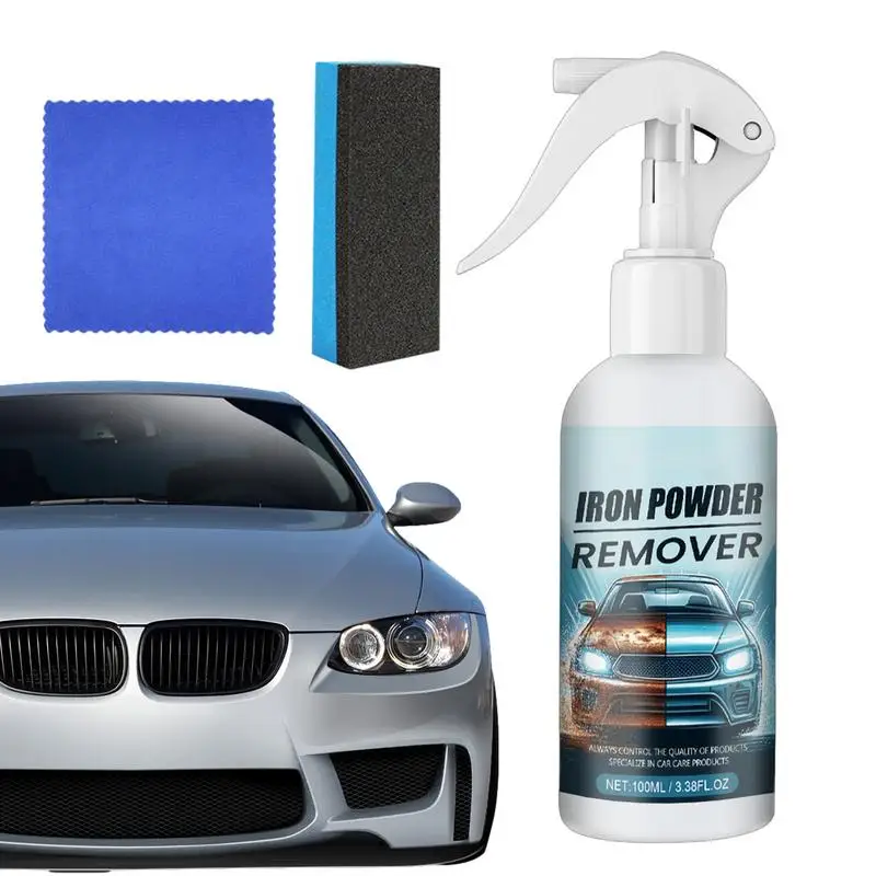 

Car Rust Removal Spray 100ml Instant Stain Removal Agent Exterior Car Care With Towel And Sponge Auto Cleaning Tools For Engines