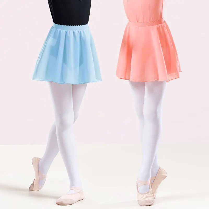 Ballet Skirt Girls Tutu Skirts For Ballet Dance Chiffon Skirts Elastic Waist Short Ballet Skirt For Girls