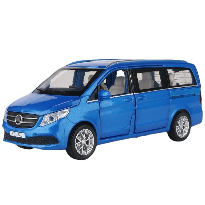 1:32 Benzs V260 MPV Alloy Car Model Diecast Metal Toy Vehicle Car Model Sound and Light Collection Childrens Toy Gift F178