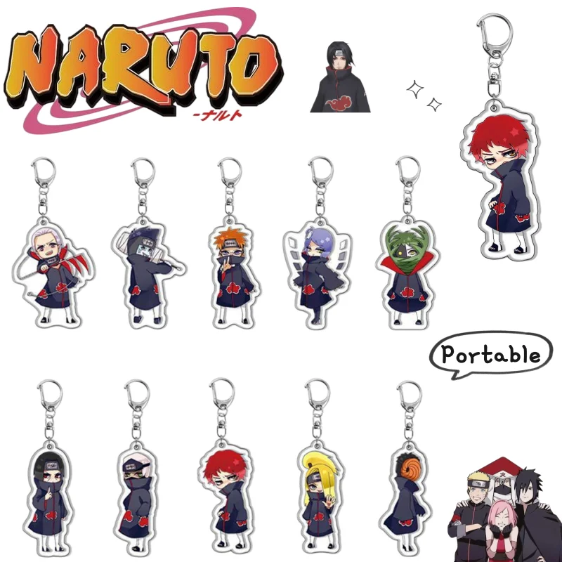 Naruto Schlüsselanhänger Hatake Kakashi und Uchiha Sasuke, niedlicher Cartoon-Schulrucksack-Anhänger, trendiges und personalisiertes Paar-Accessoire. – Detail 1