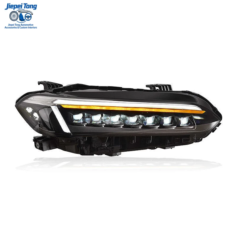 

Подходит для Honda Civic одиннадцатого поколения 2022 года: Светодиодные линзованные фары в сборе с модифицированными динамическими указателями поворота и дневными ходовыми огнями