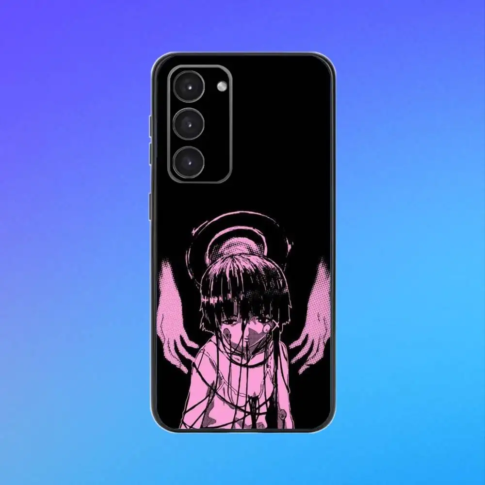 Черный мягкий чехол для телефона S-Serial Experiments L-Lain для Samsung Galaxy A73, A72, A71, A53, A52