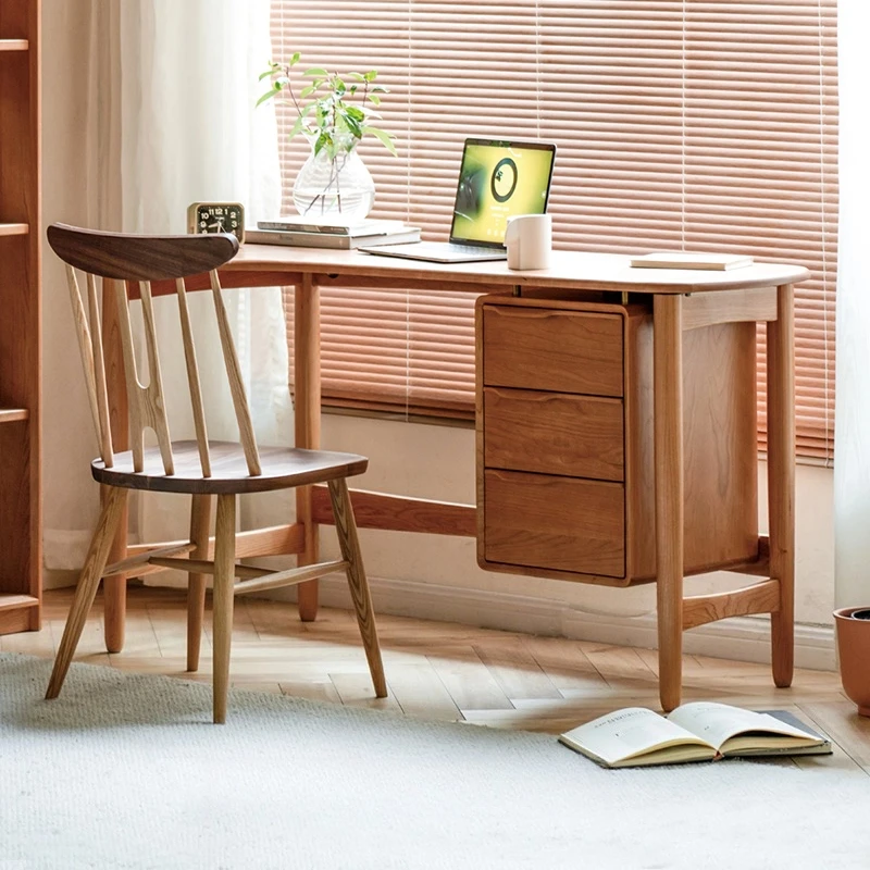 Drawer Wooden Office Desk Computer Storage Minimalist Shelves Office Desk Space Saving Standing Meuble Bureau Home Furniture