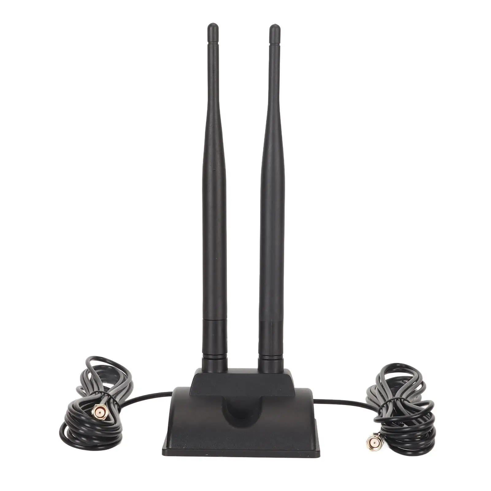 Antena WiFi de doble banda de alta ganancia 2,4 GHz 5GHz 6DBI RP SMA macho con base magnética ajustable para adaptador de enrutador