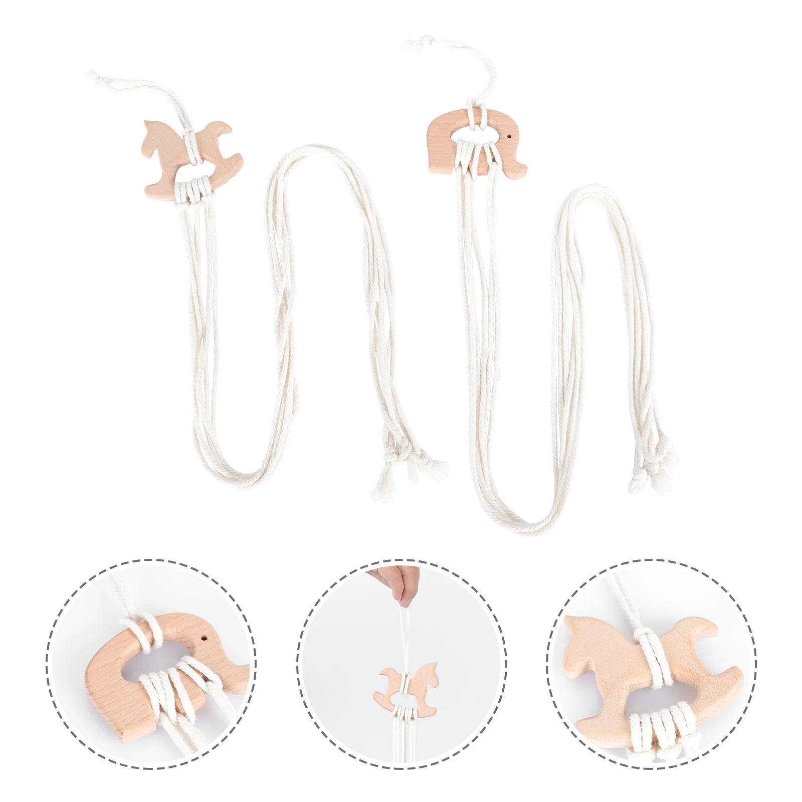 

2 Pcs Coat Hangers Hair Clip Organizer Clips Rope Animal-image Ropes Hairpin Storage Girls Bows Holder Baby