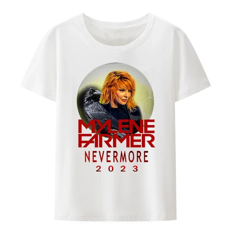 Mylene Farmer Nevermore Tour Essential Tshirt French Singer Actress Summer Short-sleev Tee Tops Casual Streetwear Gift for Fans