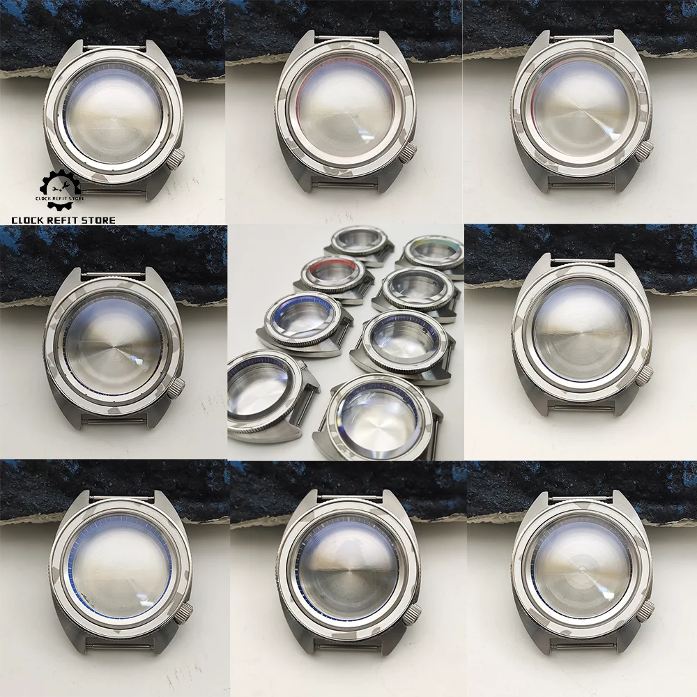 Men's 41mm NH35 Case 316L Stainless Steel Sapphire mirror waterproof For NH35 NH36 Movement Watch Assembled Parts