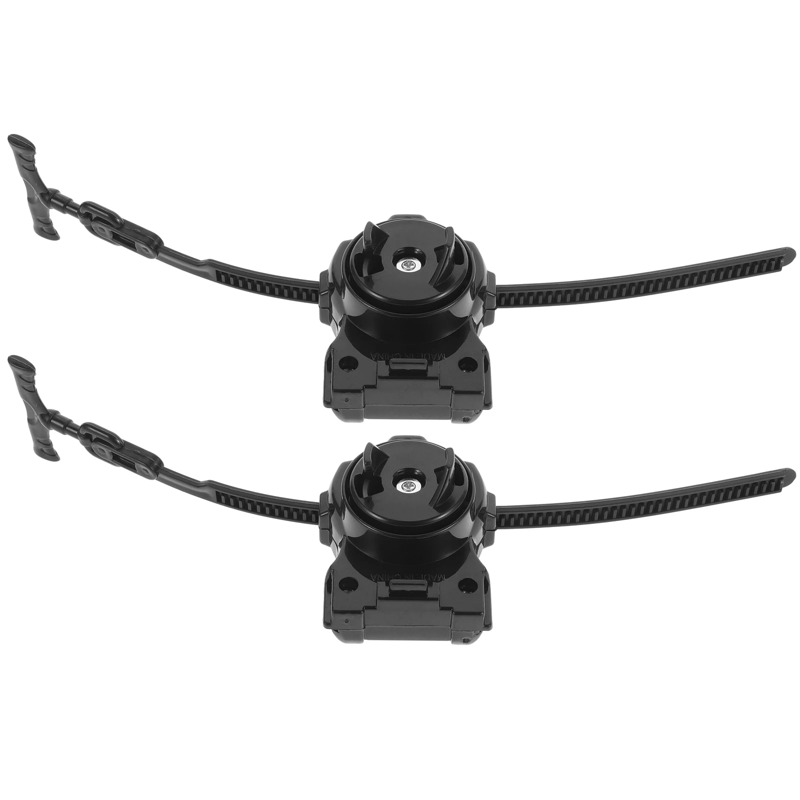 

2 Sets Toy Spinning Top Layer Chip Bearing Driver Black Weight String Launcher Family Fun