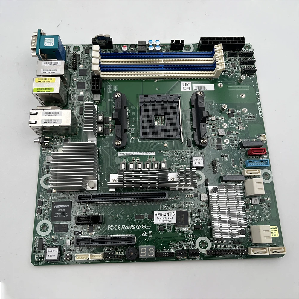 Server Motherboard AM4 DDR4 Micro-ATX For ASRock Rack X570D4U-2L2T