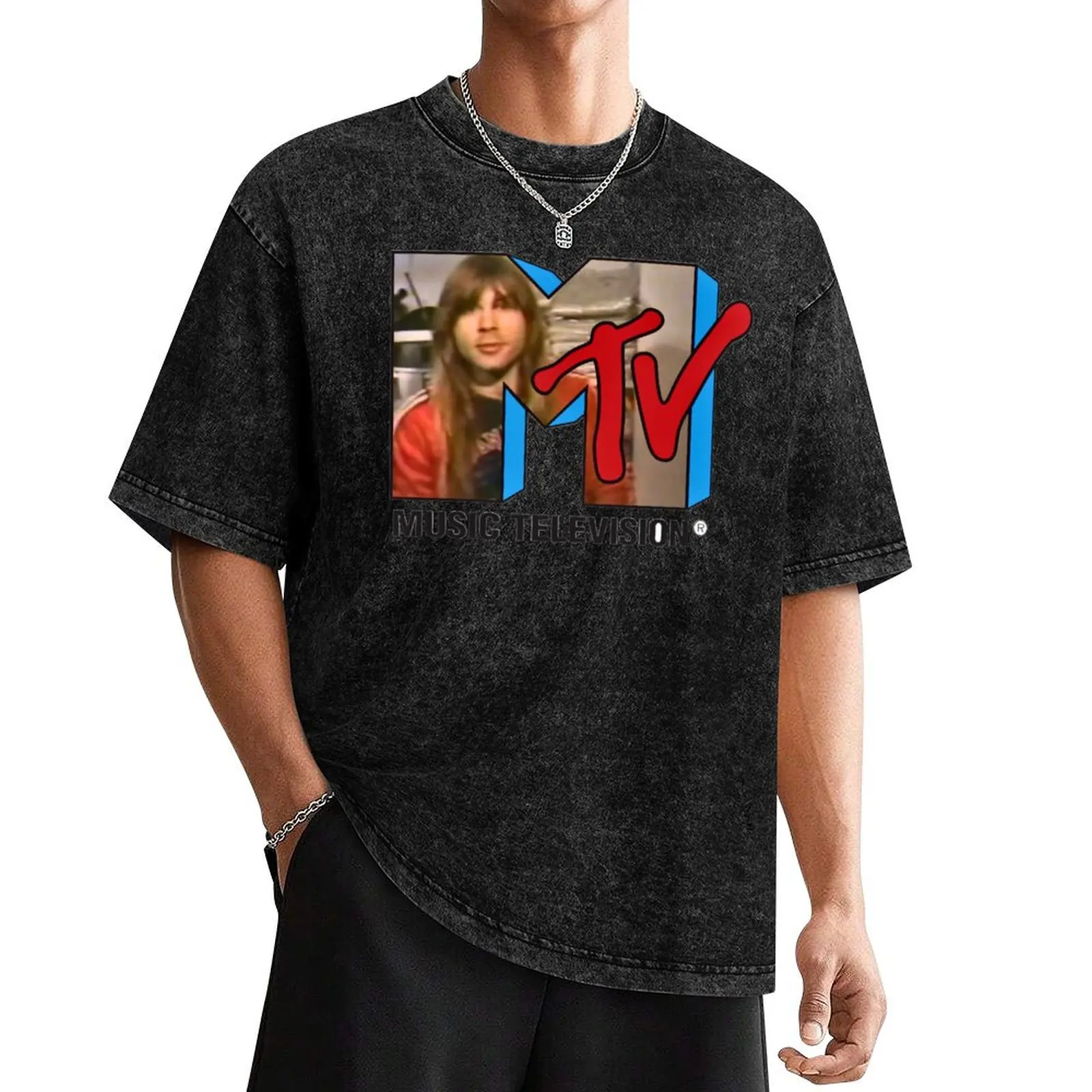 Bruce Dickinson MTV T-Shirt street wear quick-drying summer shirt clothing for men