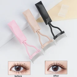 1pcs 곡선 초극세 강철 치아 눈썹 빗, 속눈썹 빗, 꽉 빗 치아, 눈썹 브러시, 속눈썹 쉐이핑 도구