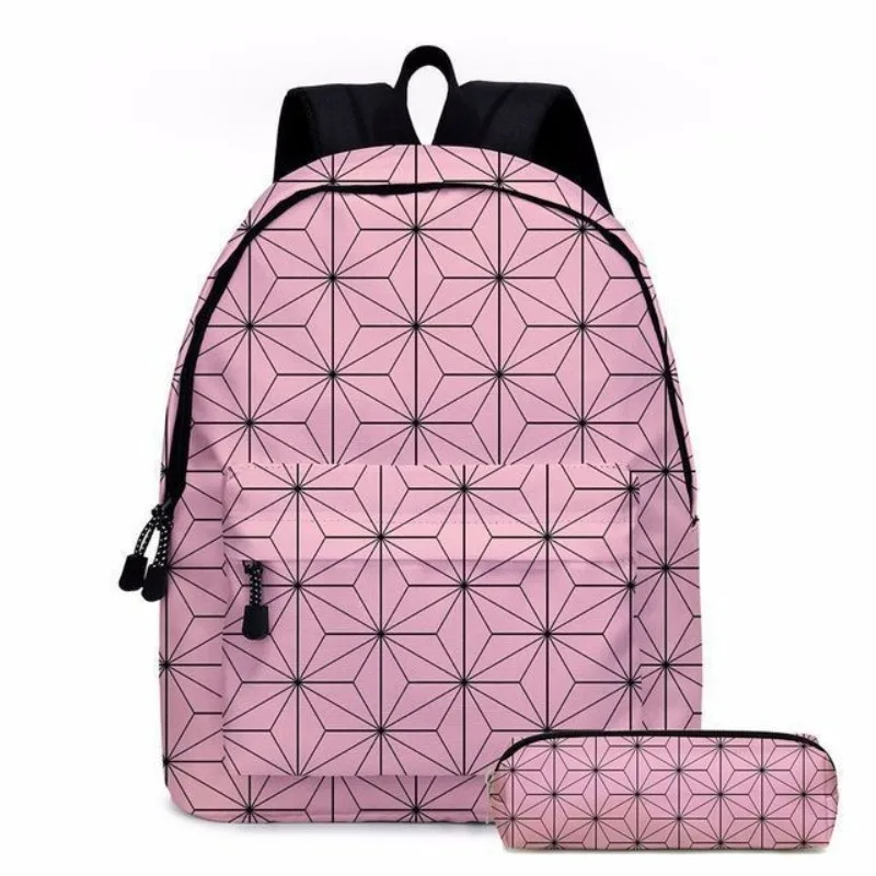 Demon Slayer Kochou Shinobu Kamado Tanjirou Agatsuma Zenitsu Student Lightweight Backpack Fashionable Simple Travel Backpack view 3