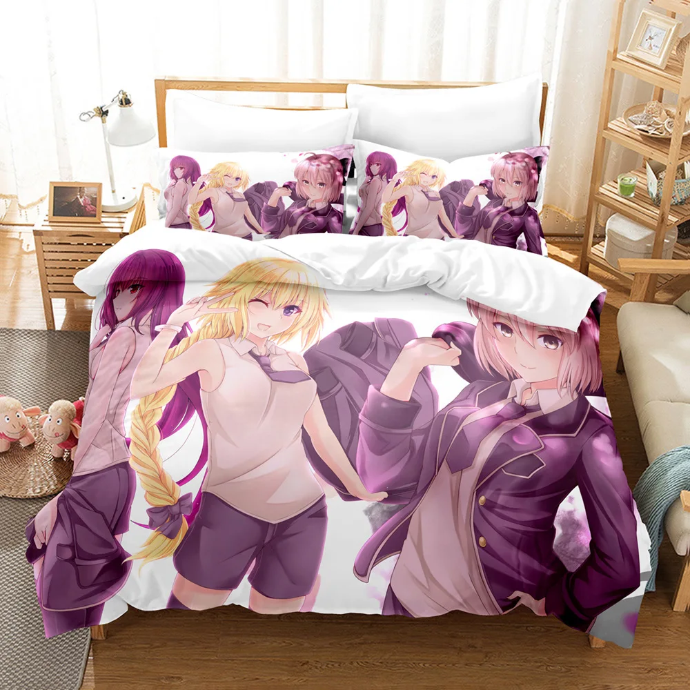 Nekopara Bedding Set 3D Print Sexy Girl Duvet Cover Cartoon Anime Bed Cover Set Single Queen King Pillowcase Hot Selling Custom