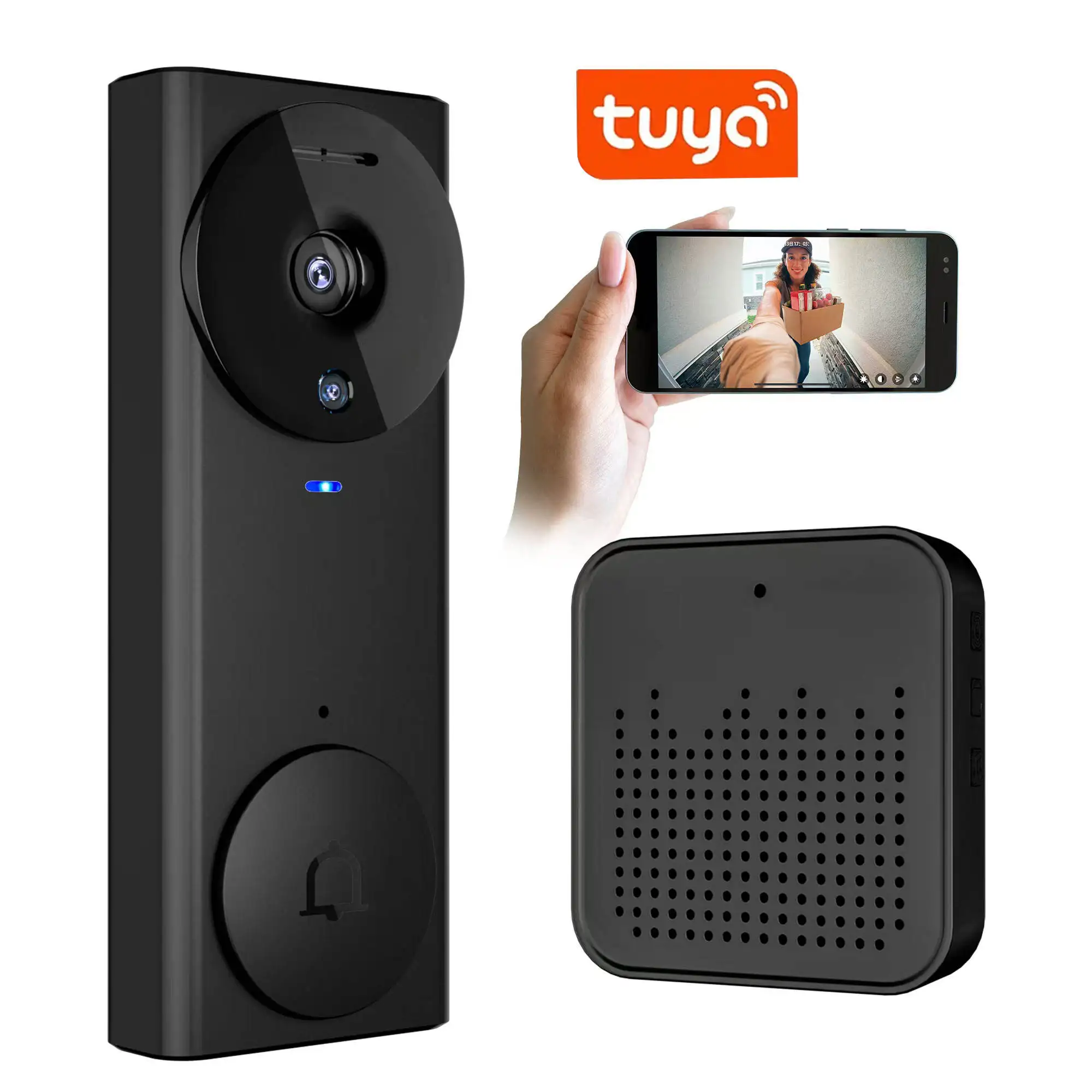 Smart Cloud Enabled Facial Recognition Wireless Video Door Phone with Two-way Intercom Night Vision 480P