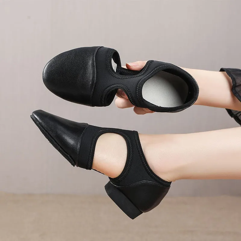 

Jazz Dance Shoes Stretch Jazz Shoes For Women Ballet Jazz Dancing Suede Sole Teachers's Dance Sneaker Sandals Excercise Shoes