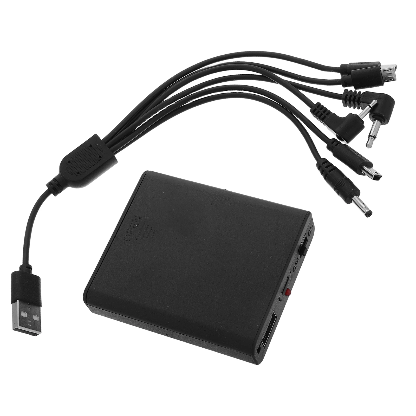 Black External Emergency Pack Portable Safe Box with Multi-Jack DC Power Supply Backup Box for Electronic Locks