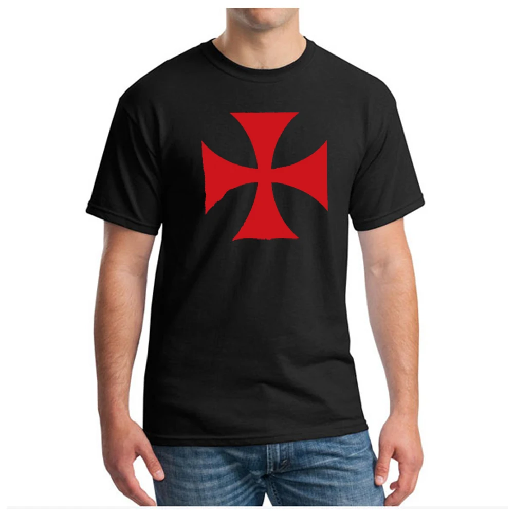 T Shirt Man Knight Templar Order Summer Casual Printing Short Comfortable O-neck Mason