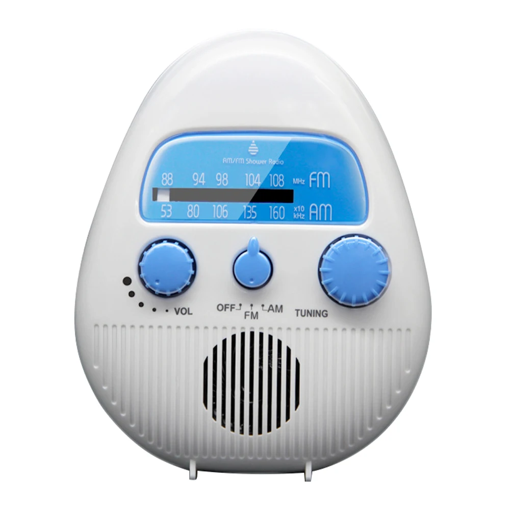 

Portable Waterproof Radio Mini Speaker for Kitchen Bathroom White FM AM Stereo Shower Sound Device Loudspeaker Household Music