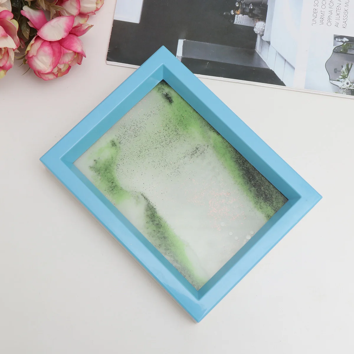 Peinture de sable mouvant 3D, 1 pièce, décor de bureau à domicile, noir, blanc, vert, dessin de sable, Table de bureau, bibliothèque, rebord de fenêtre, cadeau relaxant pour la vie