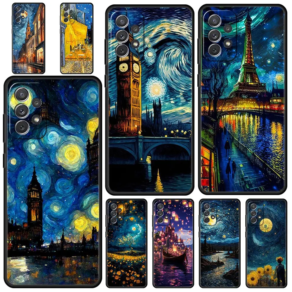 

Starry night van gogh Phone Case For Samsung A15 A13 A51 A71 A41 A31 A21S A03S A05 A12 A32 A52 A23 A25 A33 A53 A73 5G Cover