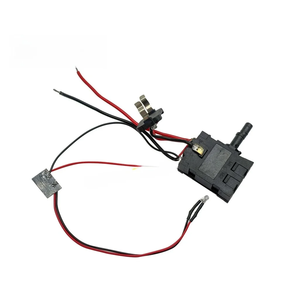 Ratschenschlüssel-Schalter 16,8V mit integrierter LED-Beleuchtung für präzise Steuerung, Kunststoffgehäuse, Schwarz, 3,9x1,6x2,8cm