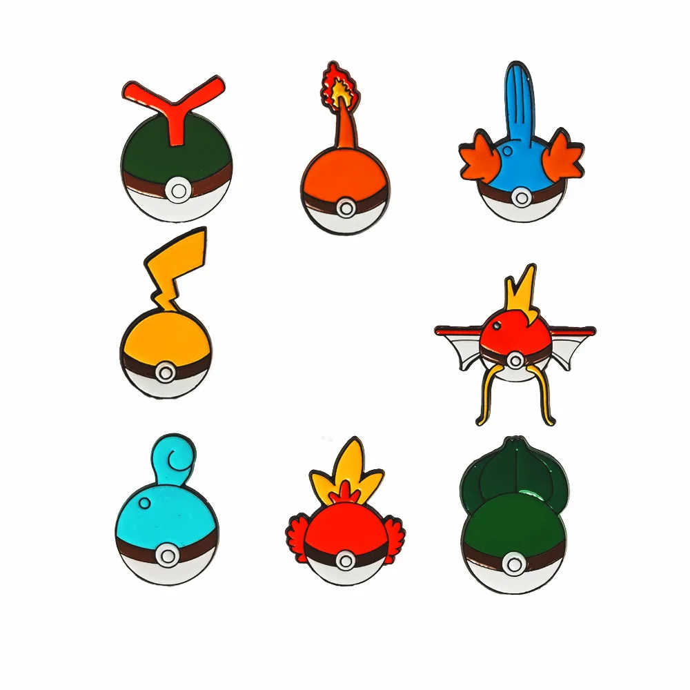 

Cartoon Pok É Ball Metal Badge Pok É Mon Anime Brooch Pin Accessories Clothes Bag Decoration Y2k Fashion Toys Anime Frind Kawaii
