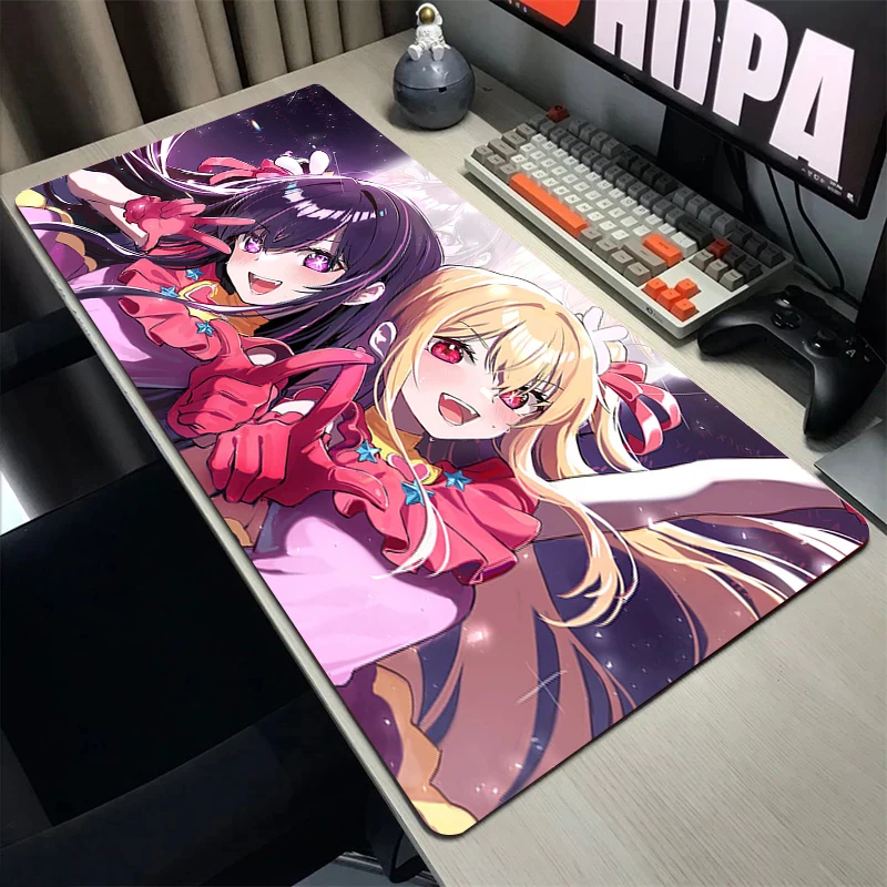 

Gaming Mouse Pad Oshi No Ko Hoshino Ai Mousepad Pc Accessories Gaming Mousemat Large Natural Rubber Desk Mat Keyboard Game Pads