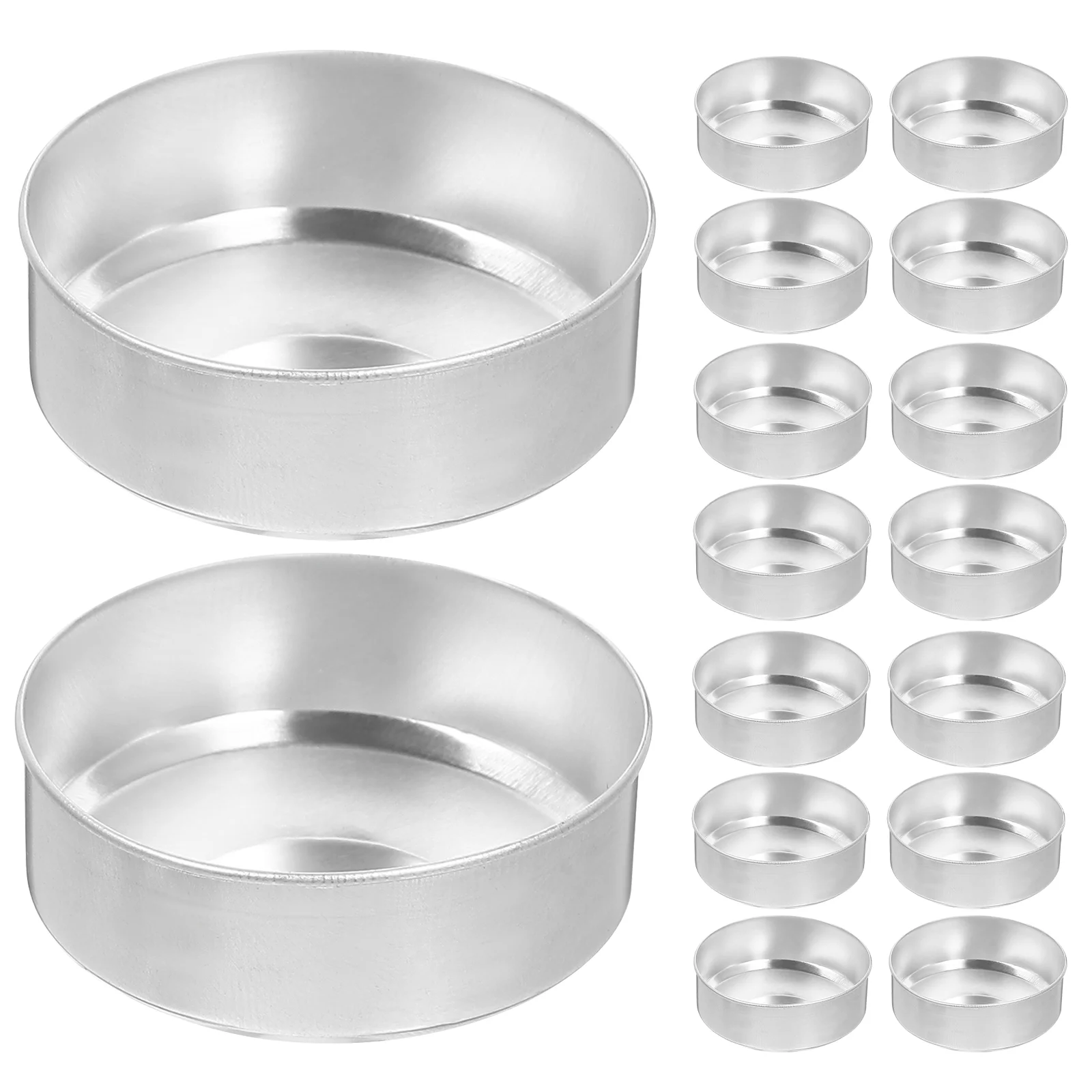 

200 Pcs Round Aluminum Tinplate Tea Light Containers Empty Making Supplies Craft Box Scented Accessories Metal