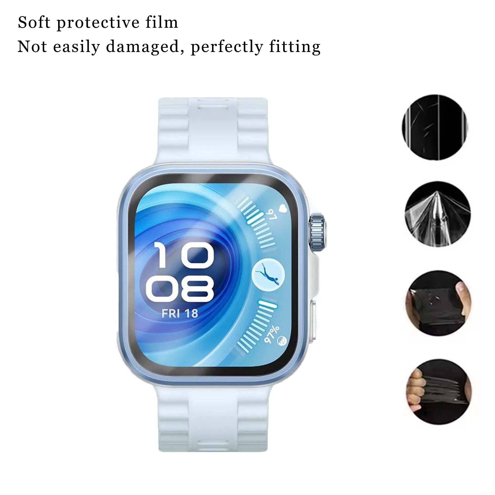 Мягкая защитная пленка для экрана Huawei Watch Fit 4, гидрогелевая защита от царапин, мягкая защитная пленка с полным покрытием для Huawei Fit 4 Pro