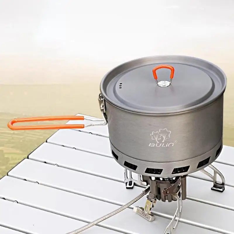 

Camp Cooking Pot Cooking Pot With Lid And Folding Handle Non-Stick Lightweight Pots Portable Multipurpose Pot For Fishing