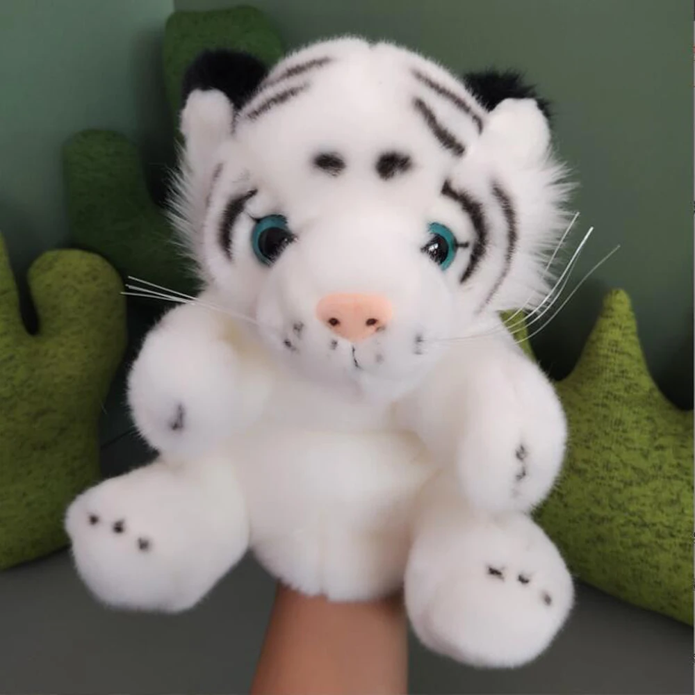 Simulate Panda Tiger Raccoon Hand Puppet Stuffed Plush Toy