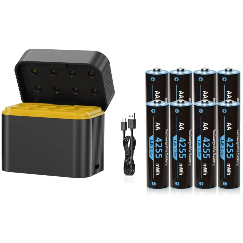 1.5V AA/AAA Lithium Battery LED Light Display Charger Intelligent Storage Charging Integrated Lithium Battery Charger