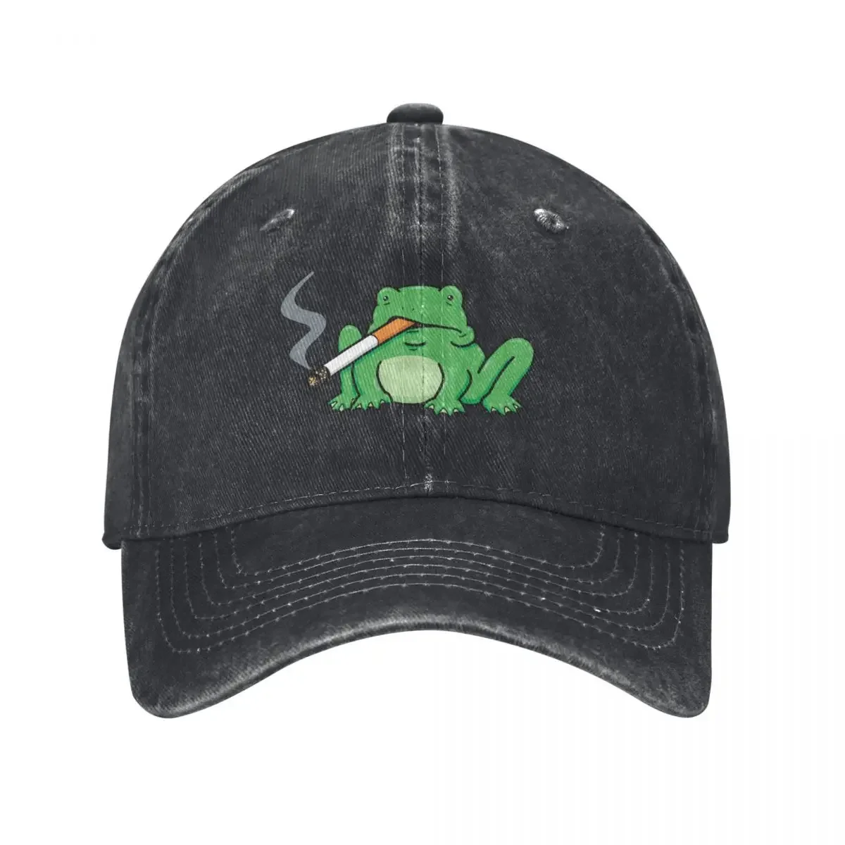 

Smoking Frog Baseball Cap Military Cap Man derby hat black Icon Hats Man Women's