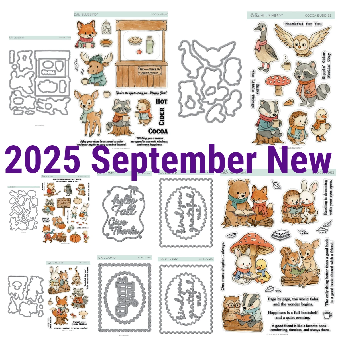 

Christmas Elk Cocoa Buddies Warm Cozy Forest Floor Ric Rac Frame Doodle Frame Dies Stamps DIY Scrapbooking Greeting Card Gift