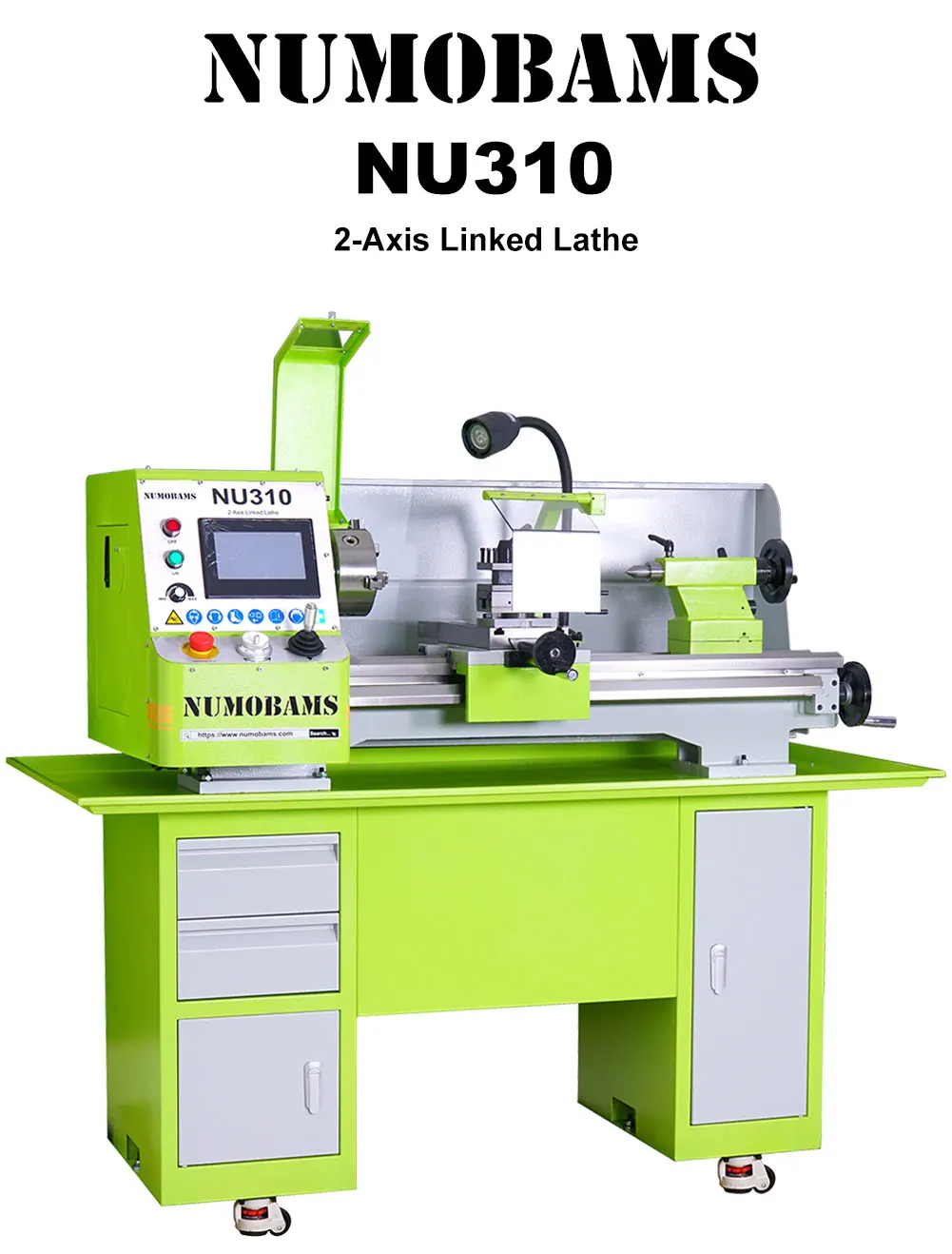 Metal Lathe Machine NU310 2.2KW Semi-CNC 310mm Swing 750mm Distance 38mm Spindle Bore