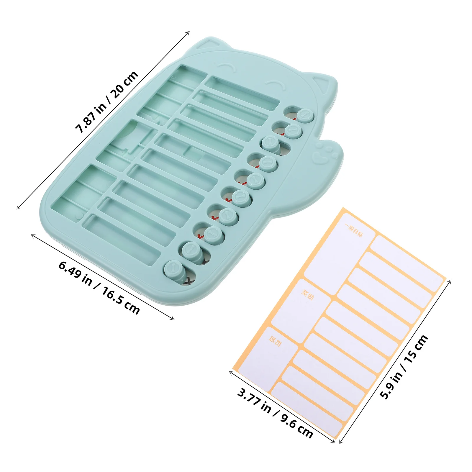 

Time Management Check-in Machine Daily Routine Chart for Memorandum Multi-functional Chores Blue Planning Boards