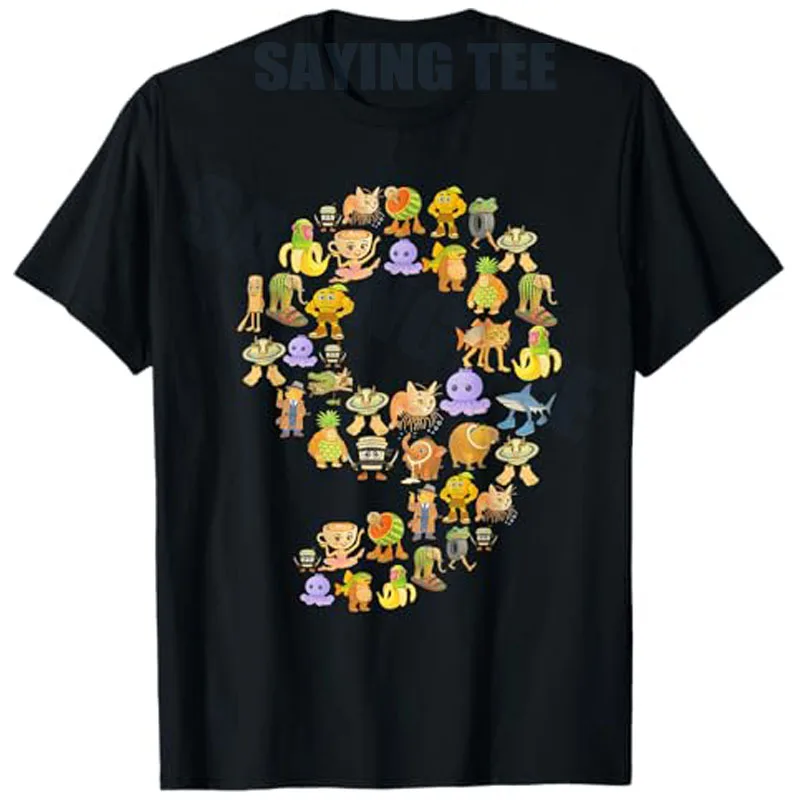

Italian Brainrot Meme 9th Birthday Party 9 Year Old Bday Boy T-Shirt Cute Nine Y2k Design Graphic Outfit Boys Fashion Saying Tee