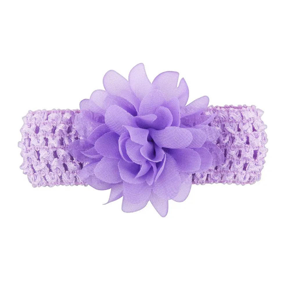 9Pcs Baby Headband Set Flower Pattern Soft Lightweight Nylon Hair Hoop for Infants Toddlers Daily Wear Party Photo Props