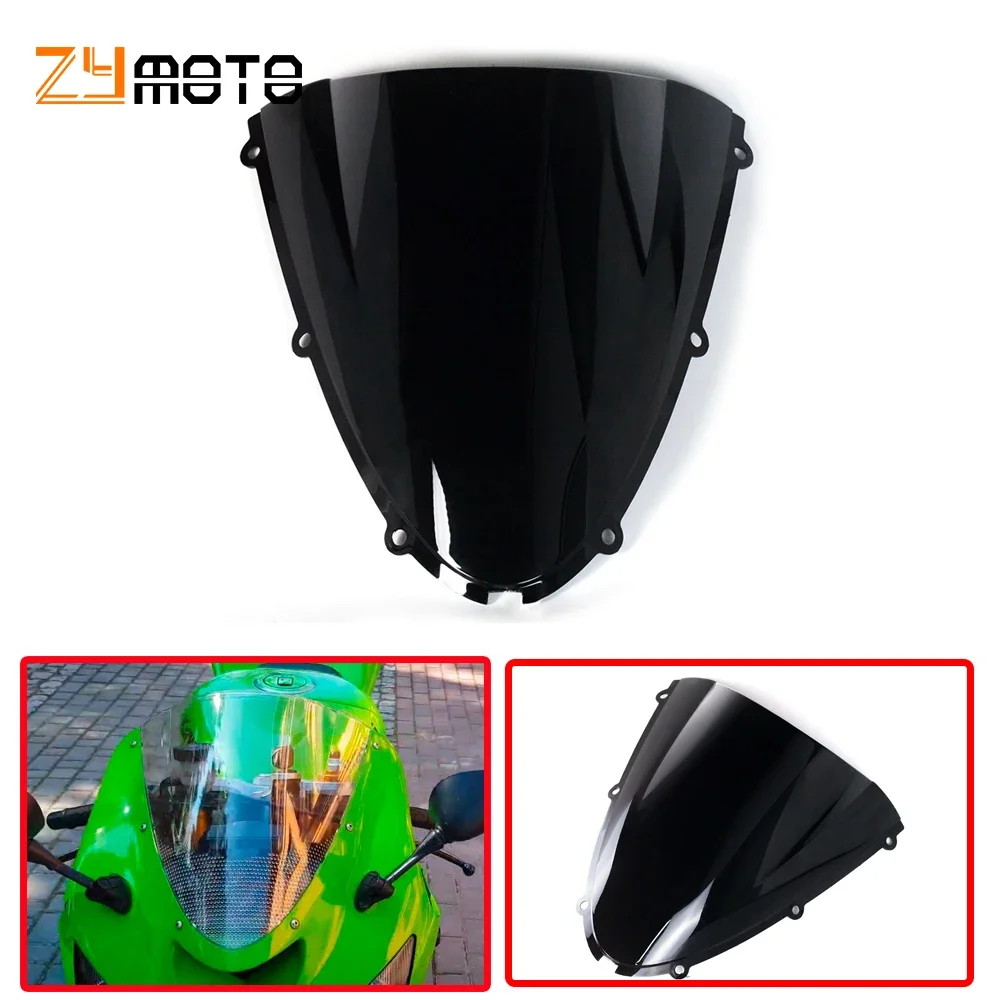 

Motorcycle Windshield Windscreen Double Bubble For KAWASAKI ZX6R ZX-6R 636 ZX6R ZX636 2005 2006 2007 2008 ZX-10R ZX10R 06 07