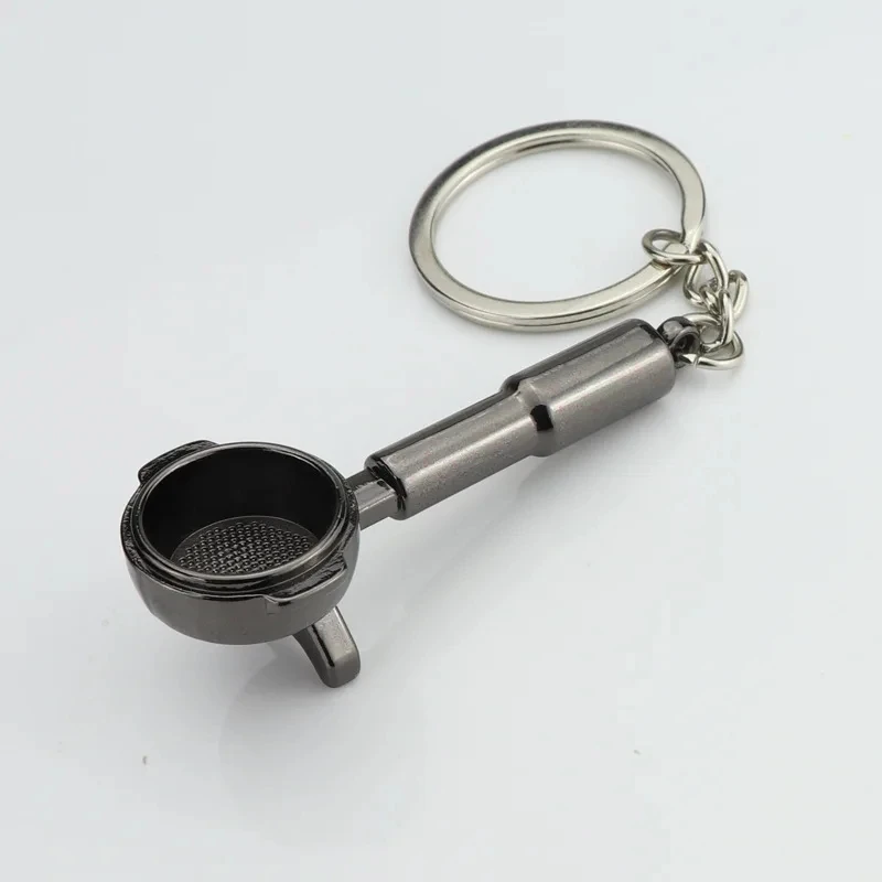 3D Bottomless Portafilter keychain key ring creative key chain coffee keychain for men portachiavi llaveros hombre bag charm
