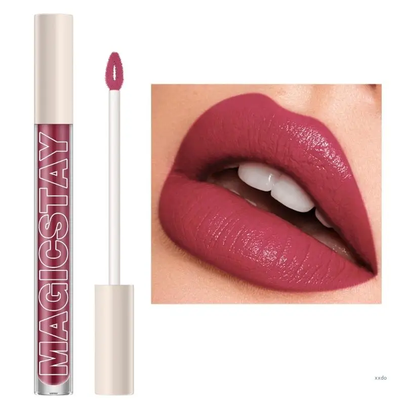 Langmanni Matte Lipstick Long Lasting Waterproof Velvet Liquid Lip Glazes Sexy Red Lips Gloss Lipstick Cosmetic for Women