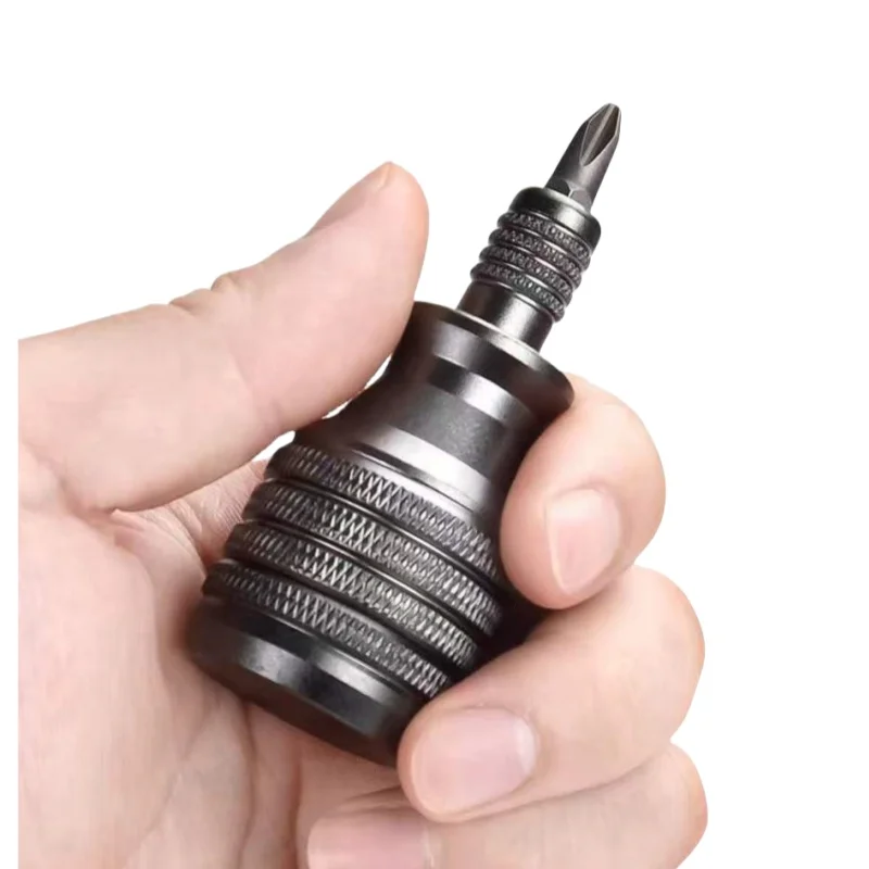 Compact Steel Cannon Screwdriver Set - 7-Piece Aluminum Alloy Multi-Tool Repair Kit with Cross Head Bits