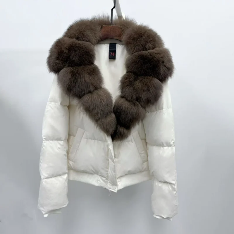 2025, Winter, neue Damen-Daunenjacke mit Kapuze, Y2K, hochwertige Mode, lässig, dick, warm, Gänsedaunenmantel mit Daunenhandschuhen