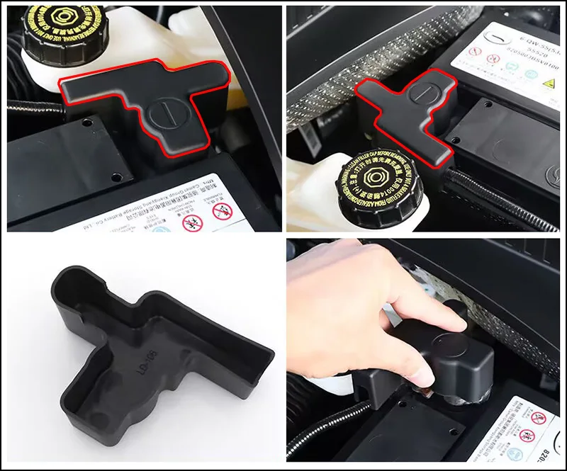 Car Battery Electrode Waterproof Dustproof Protective Cover Sticker For GAC Empow 2021 2022 2023Accessories image 2