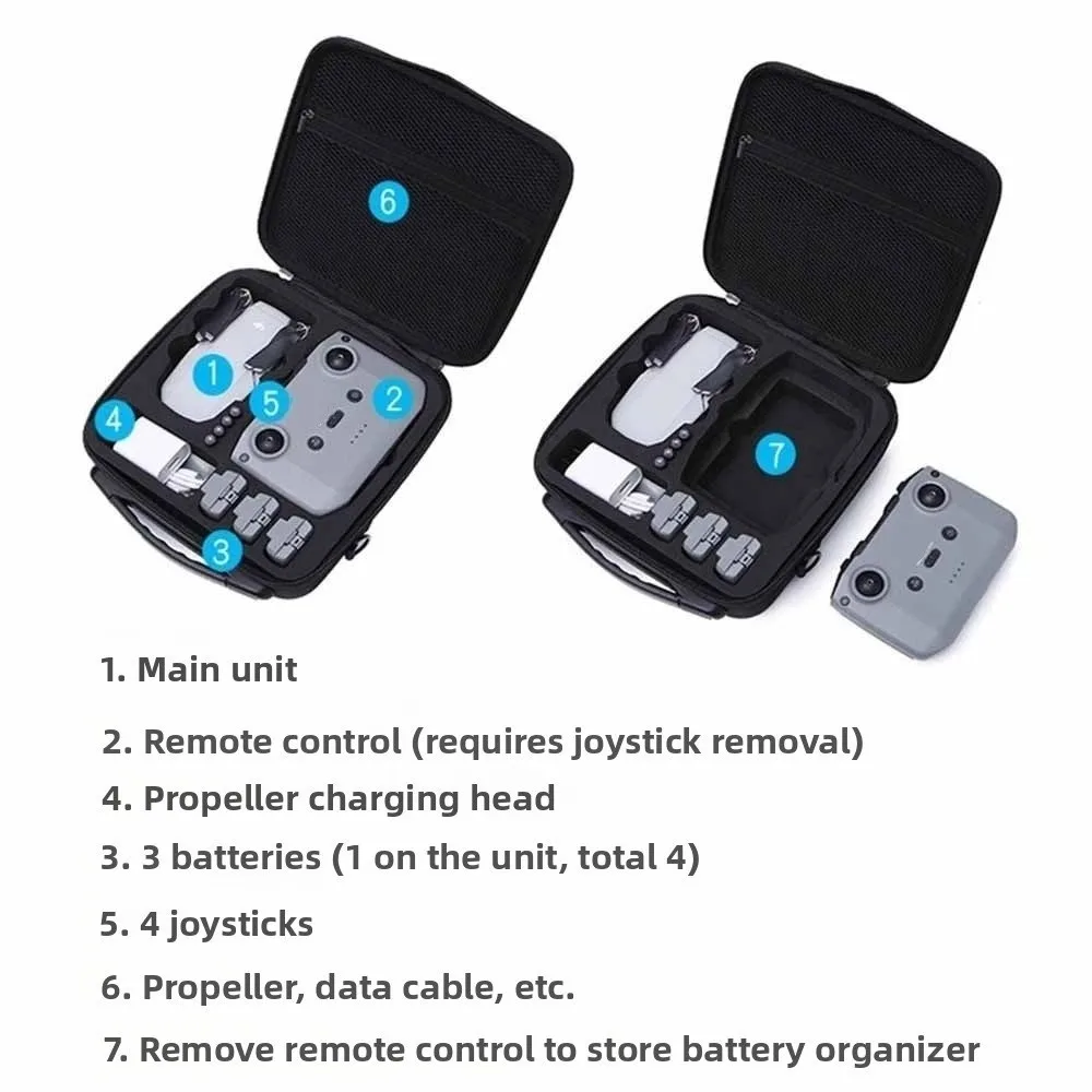 Shockproof Storage Carrying Bag Case Anti-Scratch with Shoulder Strap Hard Bag Storage Case Waterproof Adjustable