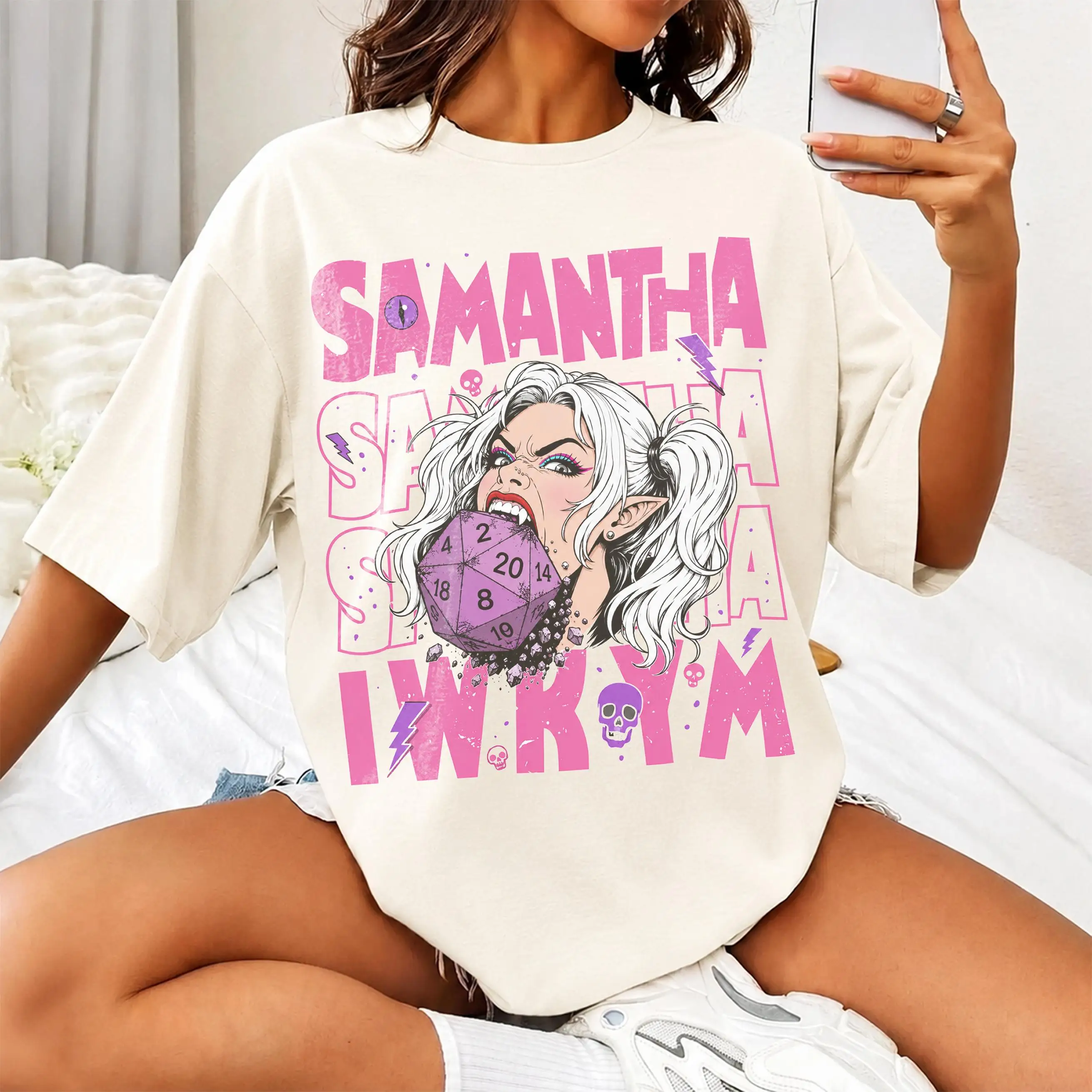 Dungeon Crawler Carl Samantha Shirt, Samantha IWKYM Graphic, LitRPG Book Lover Gift, Sci-Fi Fantasy Reader Apparel