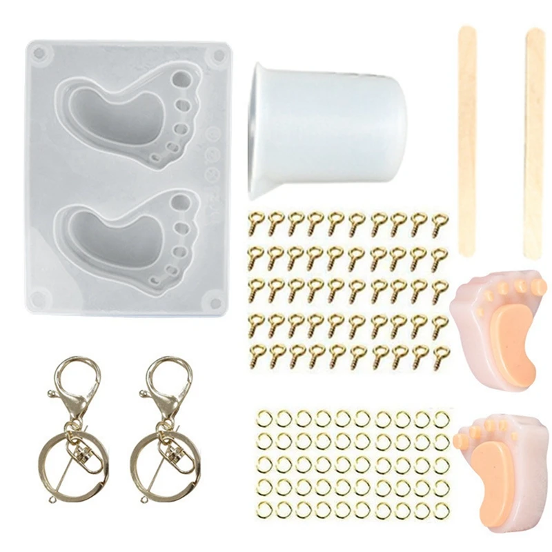 

Epoxy Mold 2 With Foot Mold Mirror Resin Pendant Silicone Mold